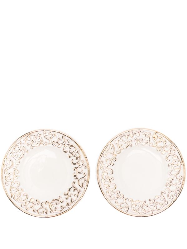 Les-Ottomans Engraved Plates (Set of Two) | Browns Plates & Bowls