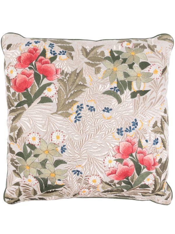 Les-Ottomans garden-embroidered cushion (50cm x 50cm) | Browns Cushions