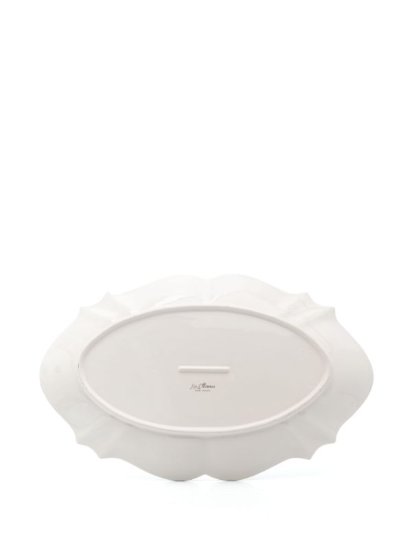 Les-Ottomans Green Leaves Ceramic Tray | Browns Plates & Bowls