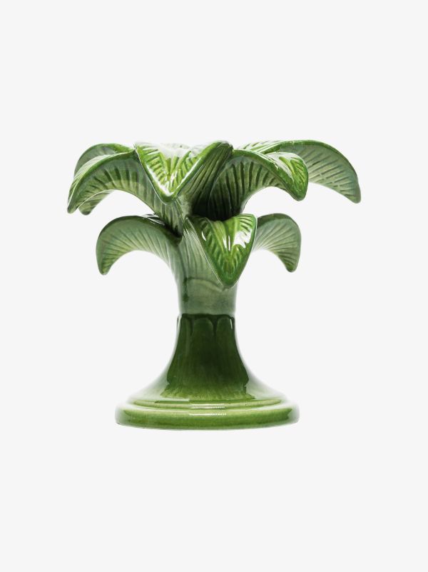 Les-Ottomans Green Palm Tree Small Candle Holder | Browns Candle Holders