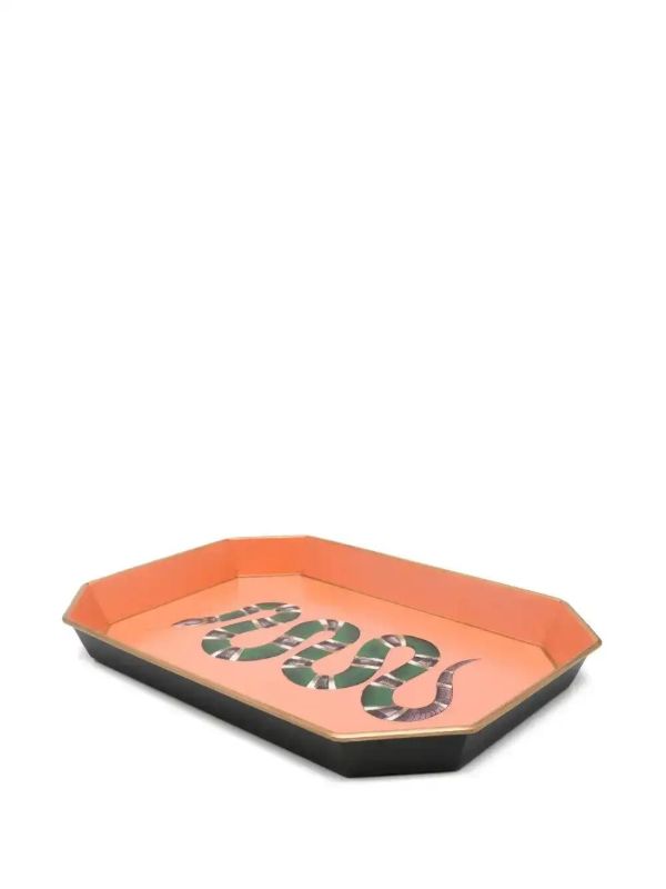 Les-Ottomans Hand-painted Iron Tray (30cm X 43cm) | Browns Decorative Trays & Plates