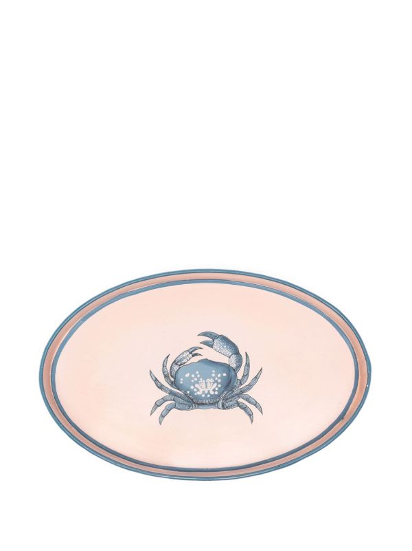 Les-Ottomans Pink Fauna Crab Iron Tray | Browns Trays