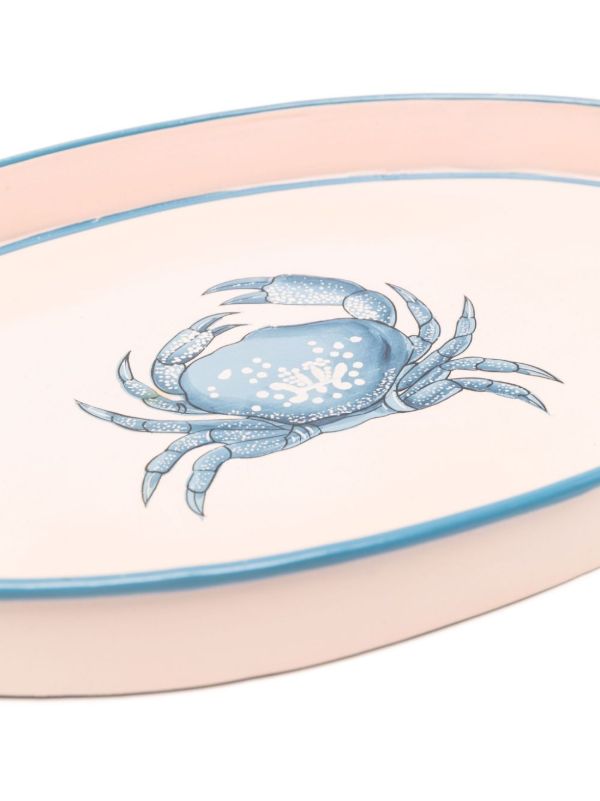 Les-Ottomans Pink Fauna Crab Iron Tray | Browns Trays
