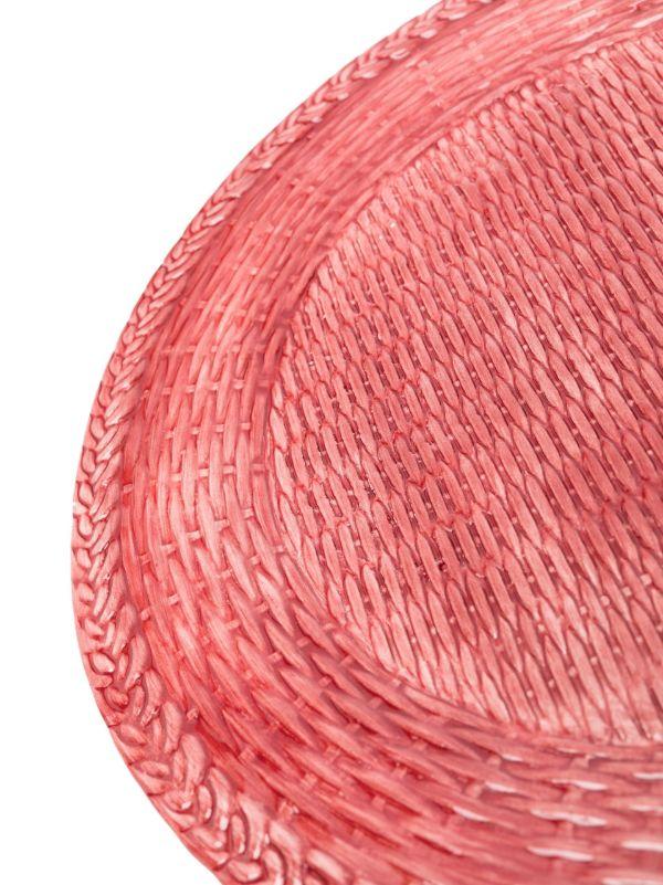 Les-Ottomans Pink Wicker Ceramic Plate Set | Browns Plates & Bowls