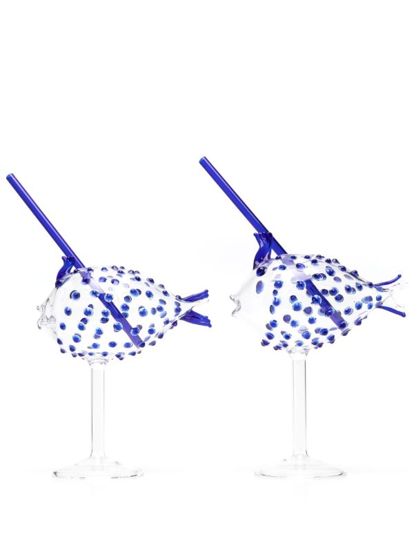 Les-Ottomans Pufferfish-Shaped Cocktail Glasses | Browns Glassware