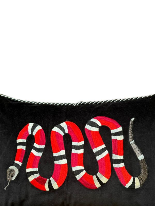 Les-Ottomans Snake-embroidered Decorative Cushion (40cm X 60cm) | Browns Cushions