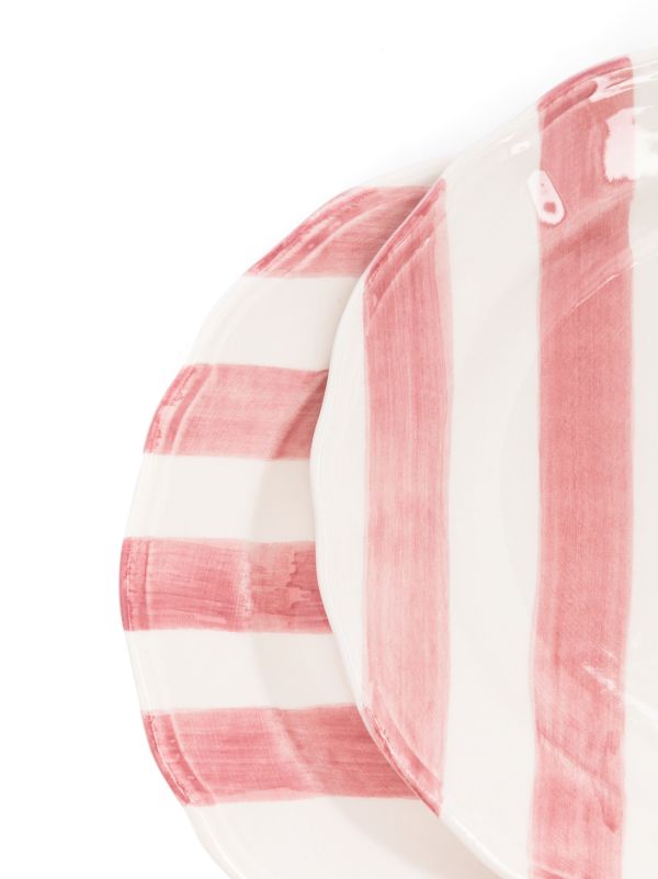 Les-Ottomans Striped Plate Set | Browns Plates & Bowls