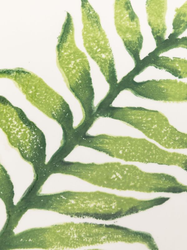 Les-Ottomans White Leaves Ceramic Plates Set | Browns Plates & Bowls