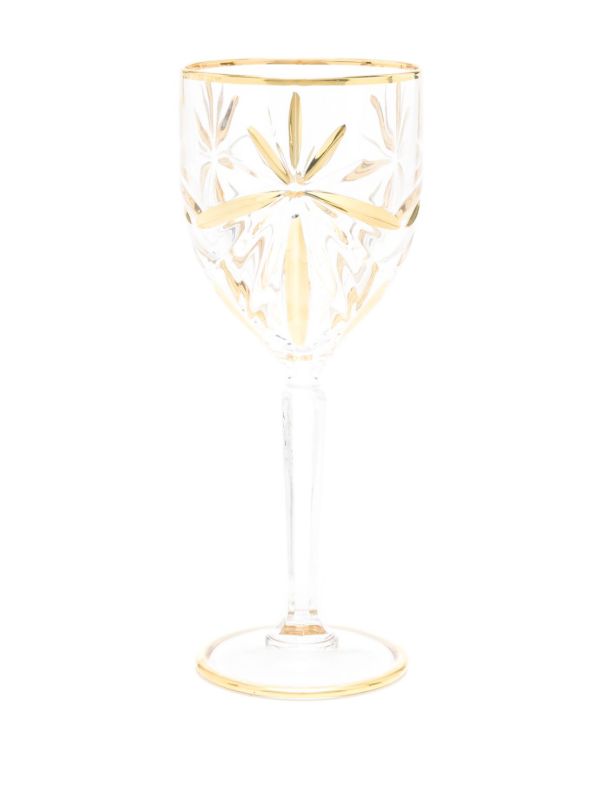 Les-Ottomans X Browns Gold-Tone Murano Wine Glass Set | Browns Glassware