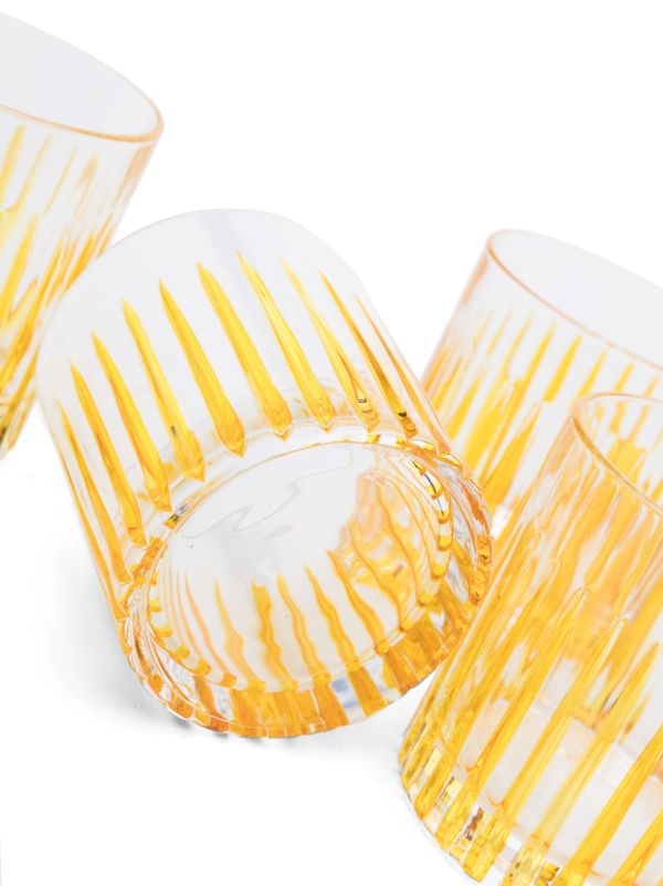 Les-Ottomans Yellow Crystal Water Glass Set | Browns Glassware