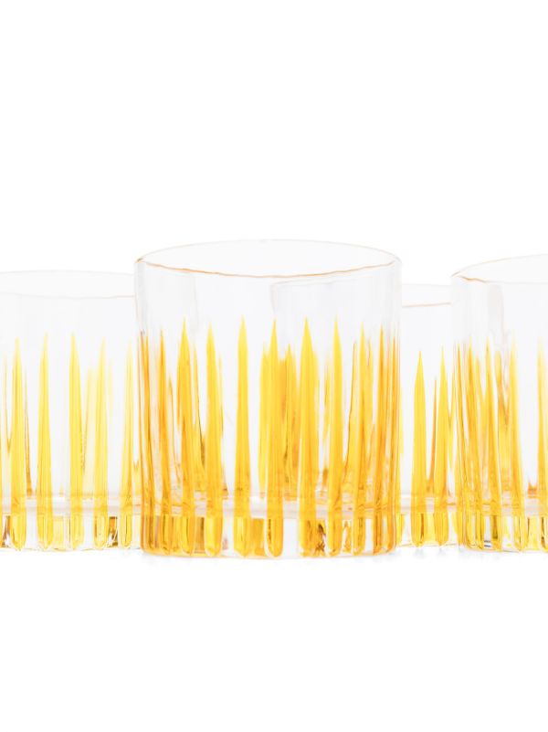 Les-Ottomans Yellow Crystal Water Glass Set | Browns Glassware