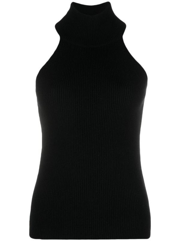 Lisa Yang Black Freya Cashmere Tank Top | Browns Knitted Tops