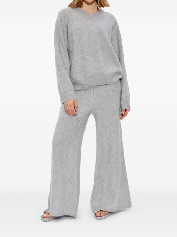 Lisa Yang Grey Mallory Sweater | Browns Knitted Sweaters