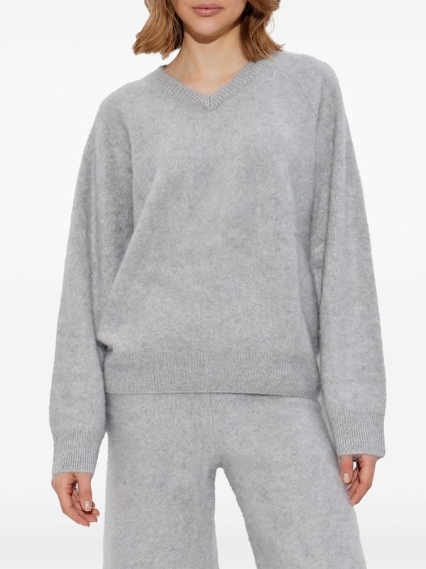 Lisa Yang Grey Mallory Sweater | Browns Knitted Sweaters