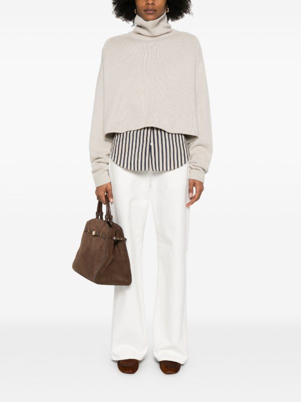 Lisa Yang Neutral Cathie Sweater | Browns Knitted Sweaters