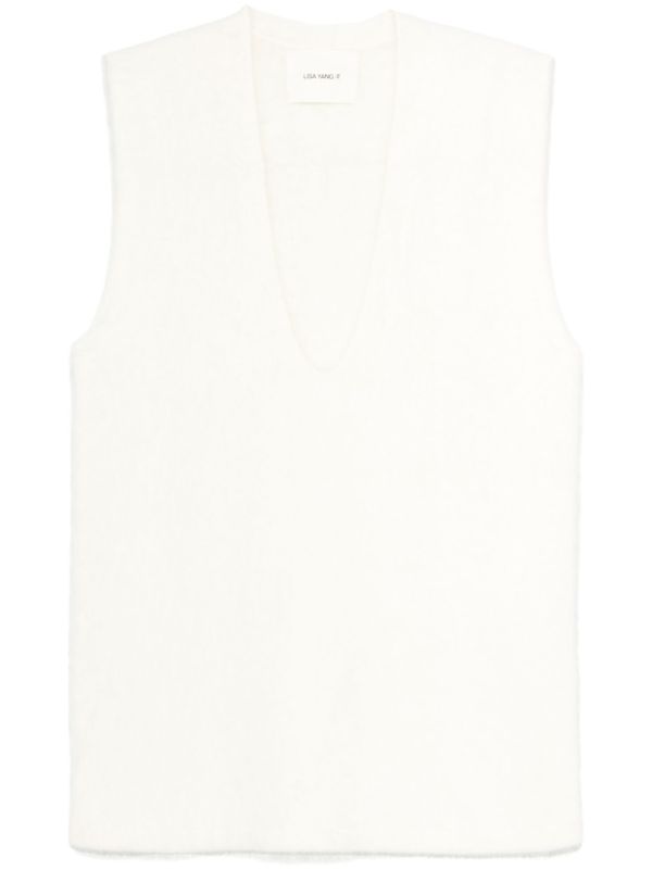 Lisa Yang V-neck knitted top | Browns Knitted Tops