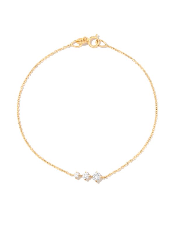 Lizzie Mandler Fine Jewelry 14K Yellow Gold Floating Triple Diamond Bracelet | Browns Fine Bracelets