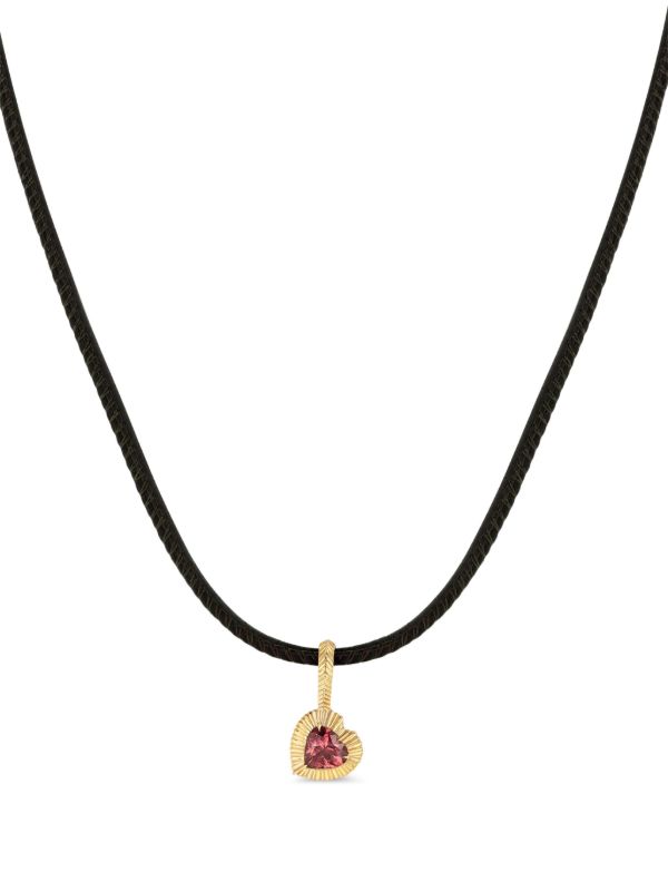 Lizzie Mandler Fine Jewelry 18K Yellow Gold Heart Tourmaline Necklace | Browns Fine Necklaces