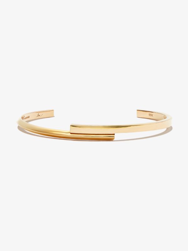 Lizzie Mandler Fine Jewelry 18K Yellow Gold Knife Edge Bangle | Browns Bracelets