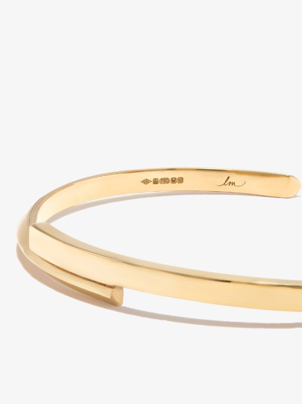Lizzie Mandler Fine Jewelry 18K Yellow Gold Knife Edge Bangle | Browns Bracelets