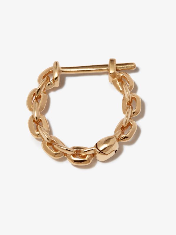 Lizzie Mandler Fine Jewelry 18K Yellow Gold Knife Edge Hoop Earring | Browns Earrings