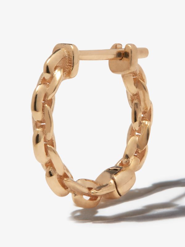 Lizzie Mandler Fine Jewelry 18K Yellow Gold Knife Edge Hoop Earring | Browns Earrings