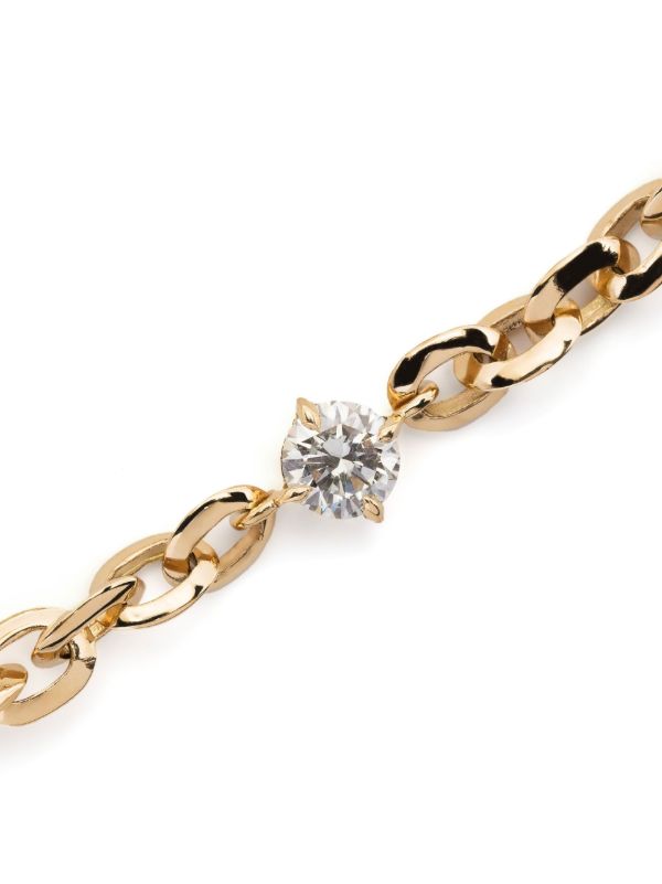 Lizzie Mandler Fine Jewelry 18K Yellow Gold XS Knife Edge Diamond Bracelet | Browns Fine Bracelets