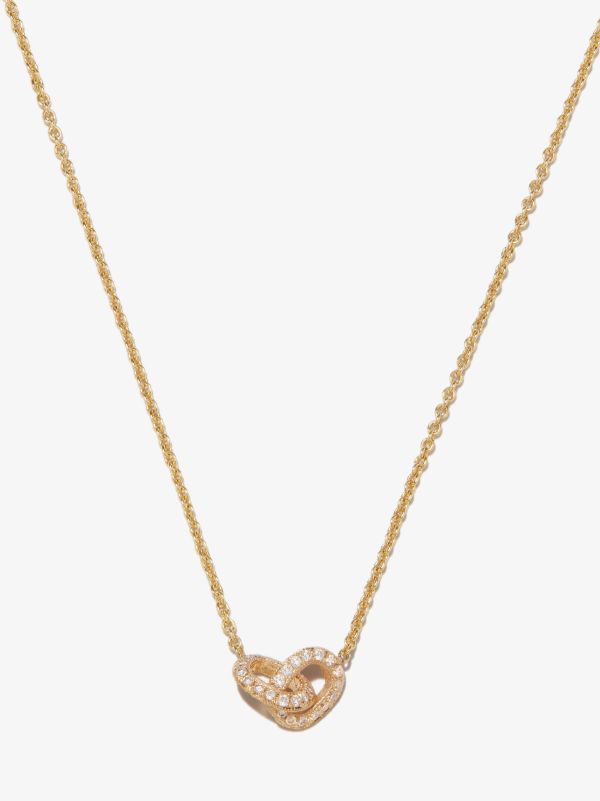 Lizzie Mandler Fine Jewelry 18K yellow gold XS links diamond necklace | Browns Fine Necklaces