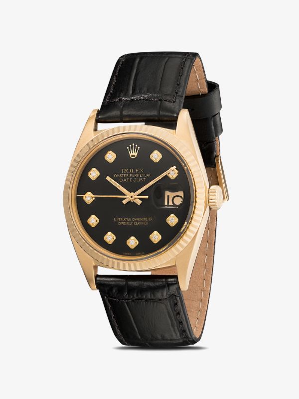 Lizzie Mandler Fine Jewelry reworked vintage Rolex Oyster Perpetual Datejust watch | Browns Fine Watches