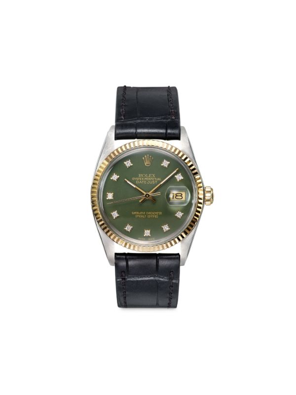 Lizzie Mandler Fine Jewelry Reworked Vintage stainless steel Rolex Datejust watch | Browns Pre-Owned Dress Watches