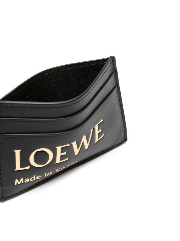 LOEWE Black Logo-Embossed Leather Card Holder | Browns Wallets & Purses