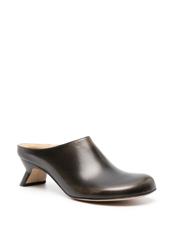 LOEWE Black Terra 45 Leather Mules | Browns Mules