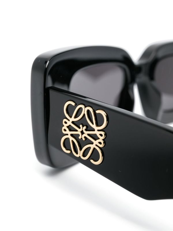 LOEWE EYEWEAR Anagram-plaque Rectangle-frame Sunglasses | Browns Sunglasses