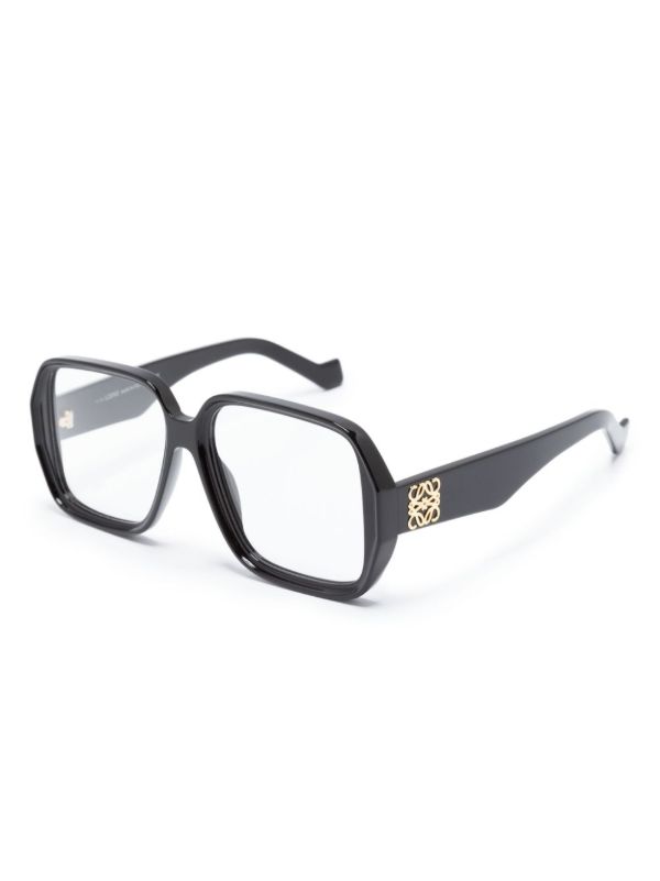 LOEWE EYEWEAR Black Anagram Square-Frame Glasses | Browns Glasses & Frames