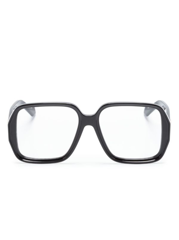 LOEWE EYEWEAR Black Anagram Square-Frame Glasses | Browns Glasses & Frames