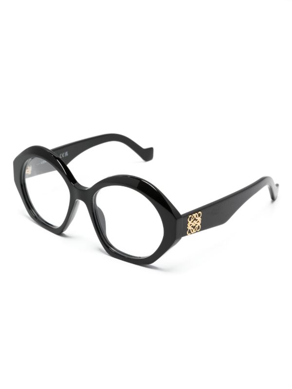 LOEWE EYEWEAR Black Chunky Anagram Optical Glasses | Browns Glasses & Frames