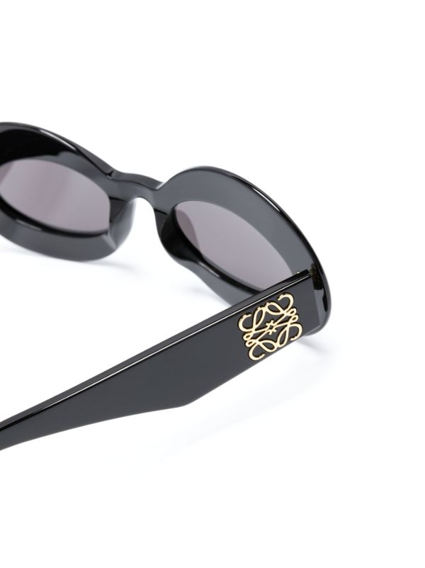 LOEWE EYEWEAR Black Inflated Oval Sunglasses | Browns Sunglasses