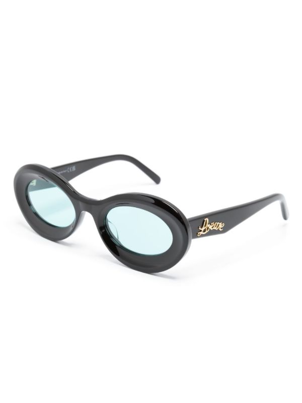 LOEWE EYEWEAR Black Loop Oval-frame Sunglasses | Browns Sunglasses