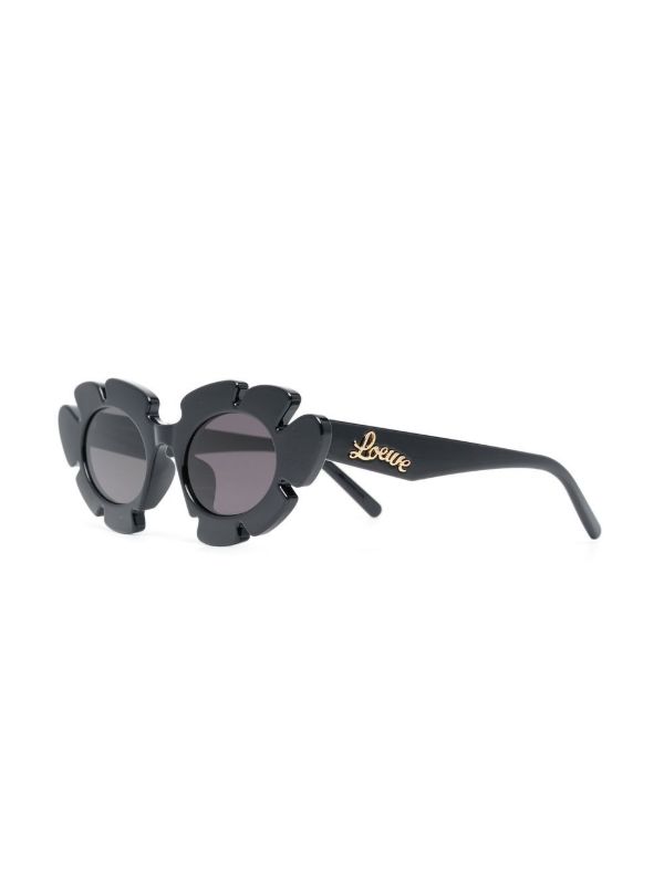 LOEWE EYEWEAR Black Paula's Ibiza Flower Sunglasses | Browns Sunglasses