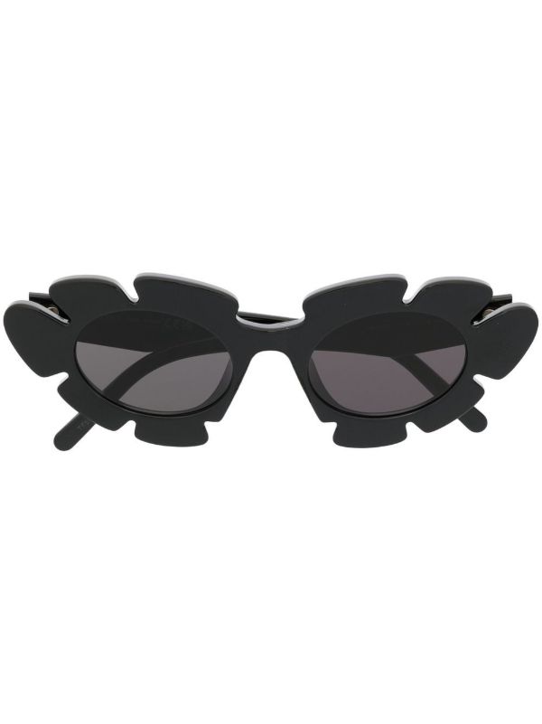 LOEWE EYEWEAR Black Paula's Ibiza Flower Sunglasses | Browns Sunglasses