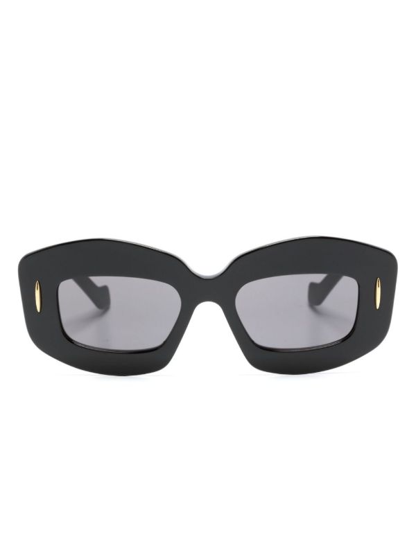 LOEWE EYEWEAR Black Screen Geometric-Frame Sunglasses | Browns Sunglasses