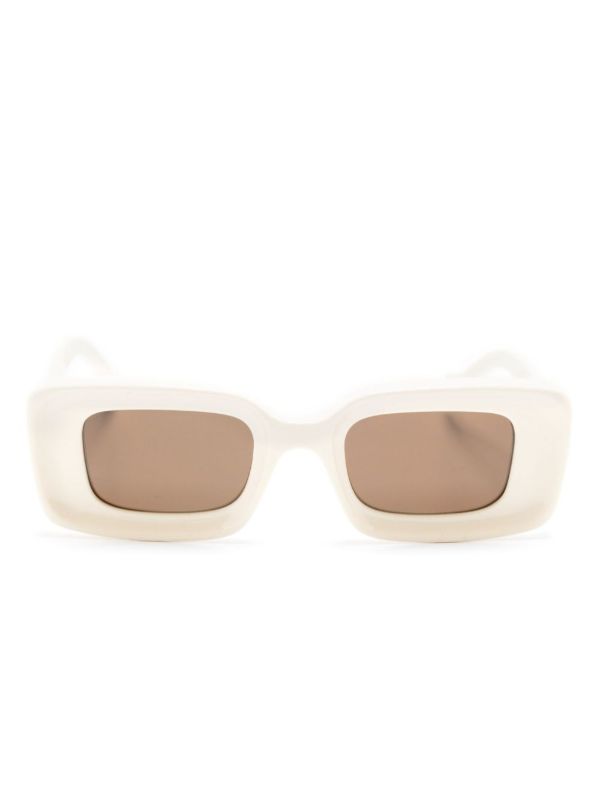 LOEWE EYEWEAR Neutral Chunky Anagram Rectangle-Frame Sunglasses | Browns Sunglasses