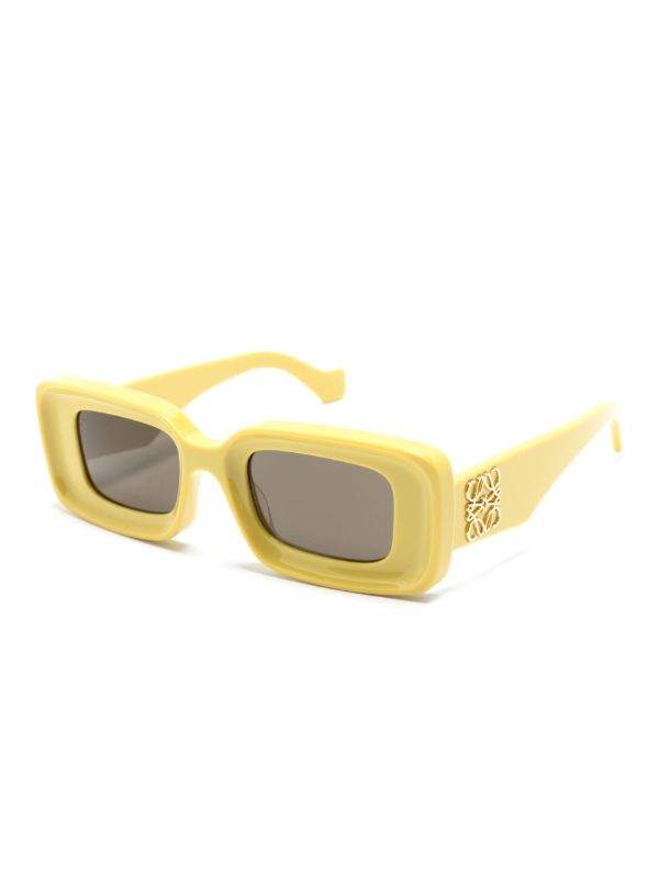LOEWE EYEWEAR Yellow Anagram-plaque Sunglasses | Browns Sunglasses