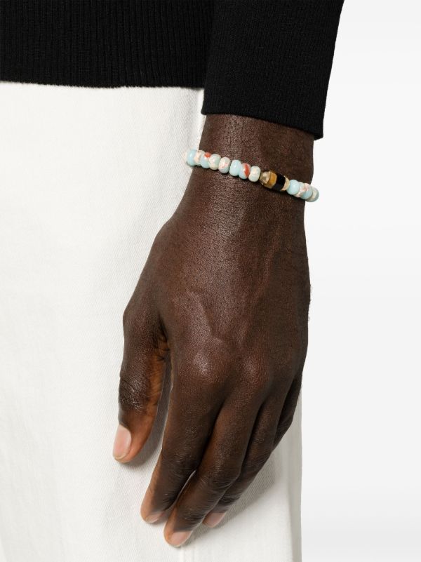 LUIS MORAIS 14K Yellow Gold 2 Hexagon Gemstone Beaded Bracelet | Browns Bracelets