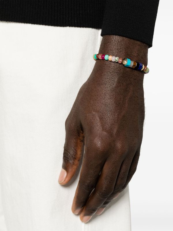 LUIS MORAIS 14K Yellow Gold 5 Hexagon Gemstone Beaded Bracelet | Browns Bracelets