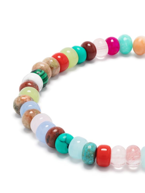 LUIS MORAIS 14K Yellow Gold 5 Hexagon Gemstone Beaded Bracelet | Browns Bracelets