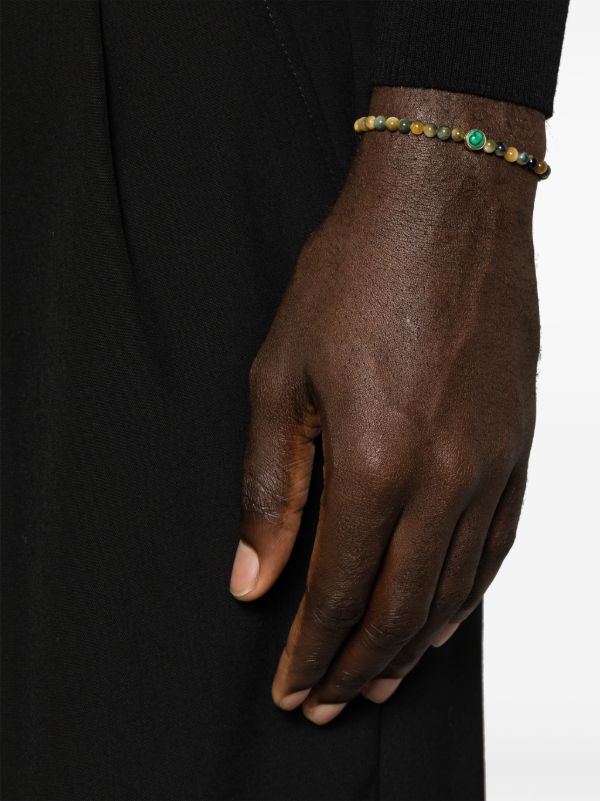 LUIS MORAIS 14K Yellow Gold Agate Diamond Beaded Bracelet | Browns Bracelets