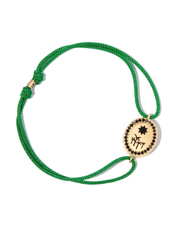 LUIS MORAIS 14K Yellow Gold And Diamond Palm Tree Cord Bracelet | Browns Bracelets
