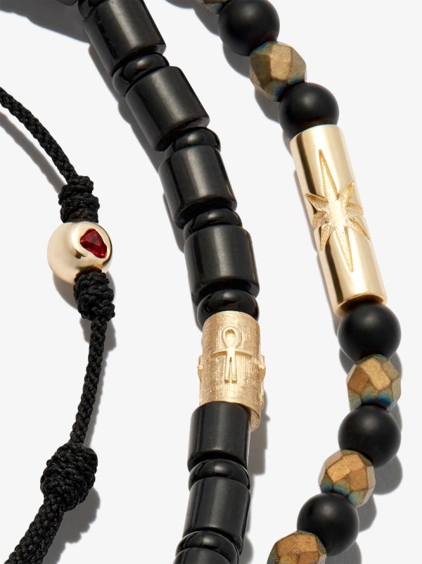 LUIS MORAIS 14K Yellow Gold Beaded Bracelet Set | Browns Bracelets