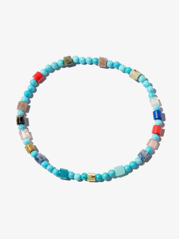 LUIS MORAIS 14K Yellow Gold Evil Eye Beaded Bracelet | Browns Bracelets